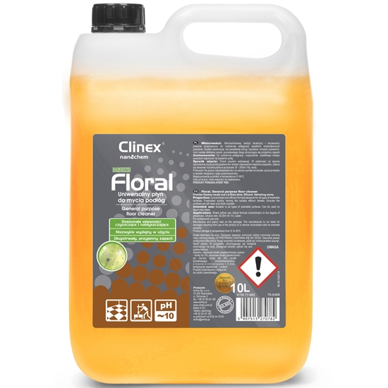 Płyn do mycia podłóg bez smug połysk zapach CLINEX Floral - Breeze 10L