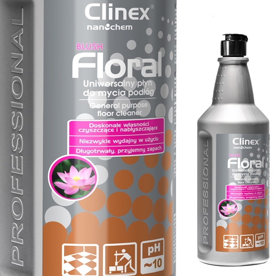 Płyn do mycia podłóg bez smug połysk zapach CLINEX Floral - Blush 1L