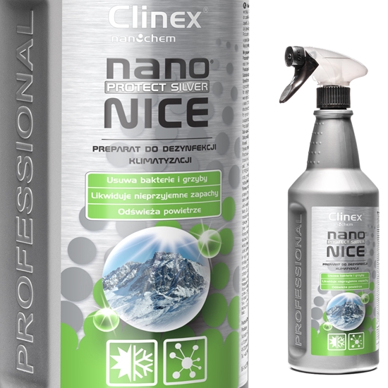 Płyn środek do dezynfekcji odgrzybiania klimatyzacji i wentylacji CLINEX Nano Protect Silver Nice 1L