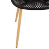 Krzesło skandynawskie plastikowe ażurowe ze stalowymi nogami do 150 kg 4 szt. czarne