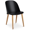 Krzesło skandynawskie plastikowe nowoczesne do 150 kg 2 szt. czarne