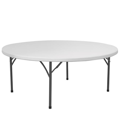 Stół cateringowy składany biały okrągły śr. 180cm do 250kg - Hendi 810941
