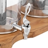 Dozownik dyspenser do napojów soków podwójny z systemem chłodzenia na drewnianej podstawie 2x 7 l