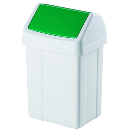 Kosz pojemnik na śmieci do segregacji odpadów - zielony 25L