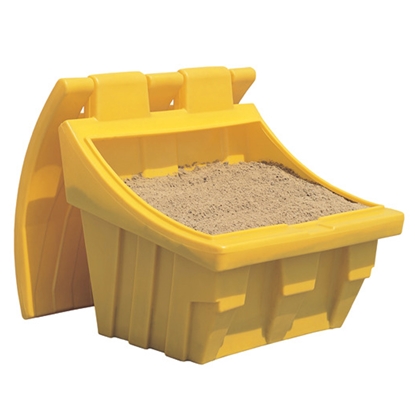 Pojemnik skrzynia na piasek piach i sól do chodników 150kg żółty