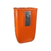 Kosz uliczny miejski pojemnik na śmieci na słupek lub ścianę  DIN 50L - pomarańczowy