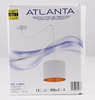 Lampa wisząca biała tkany abażur Atlanta 31-00637