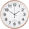Zegar ścienny do biura salonu kuchni okrągły klasyczny różowo-złota rama śr. 30 cm