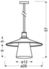 Lampa wisząca sufitowa czarna matowa biały klosz Loft Candellux 31-43108