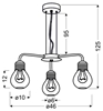 Lampa wisząca chrom druciany klosz 3x60W regulacja Gliva Candellux 33-58539