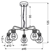 Lampa wisząca chrom druciany klosz 5x60W regulacja 35-58669