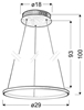 Lampa biała LED ring wisząca okrągła 18W 4000K Lune Candellux 31-64639  