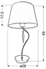 Lampka stołowa gabinetowa chromowa + biały abażur Ansa Candellux 41-40527