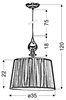 Lampa wisząca chromowa czarny abażur nitkowy Gillenia Candellux 31-21437