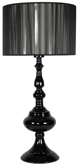 Lampka stołowa czarna nitkowa Gillenia 41-21338