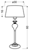 Lampka stołowa chromowa + czarny nitkowy abażur Gillenia Candellux 41-21406 