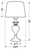 Lampka stołowa nocna srebrna abażur nitkowy Gillenia Candellux 41-11954