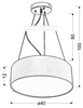 Lampa wisząca okrągła szara 40cm regulowana 3x40W Kioto Candellux 31-67722