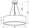 Lampa wisząca LED zimny 16W 6500K plafon wenge Zigo 31-39521