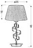 Lampka stołowa chrom/srebrna wstęga Denis 41-23476