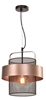Lampa wisząca czarna/miedziana metalowy koszyk 40W E27 Fiba 31-78490
