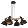 Lampa wisząca regulowana czarna 4x40W E27 klosz czarny loft Reno 34-78155