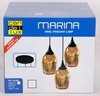 Lampa wisząca czarno-miedziana lustrzane klosze 3x60W Marina Candellux 33-51608  