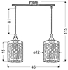 Lampa wisząca chromowa + szklany kremowy klosz 2x40W Sand Candellux 32-57761
