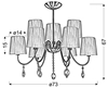 Lampa wisząca chrom/czarna z kryształkami 9x40W Sorento Candellux 39-38074 