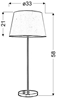 Lampka stołowa gabinetowa patynowa 40W E14 Ibis 41-01354