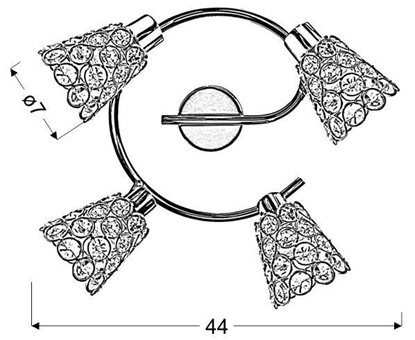 Lampa sufitowa spirala 4X40W G9 różowe złotoGLOSSY 98-00484