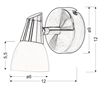 Lampa ścienna kinkiet 1X40W G9 Mat/Chrom biały SELIA 91-69979