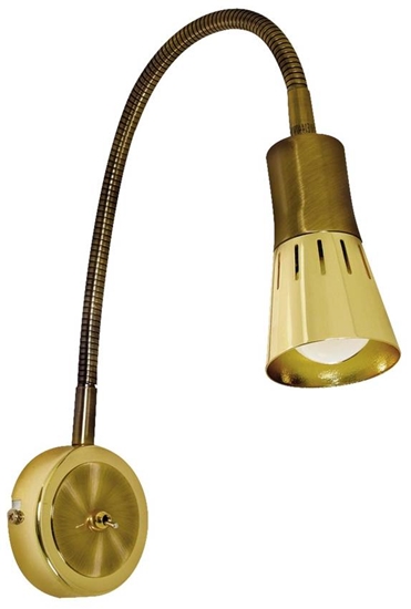 Lampa ścienna kinkiet 1X40W E14 R50 złoto patyna ARENA 91-84470