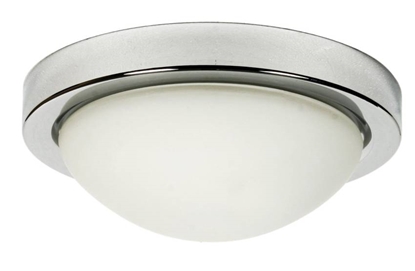 Plafon chrom/biały lampa 32cm 2xE27 Roda 11-74044