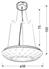 Lampa wisząca 18W LED biały klosz akrylowy NIL 31-69733