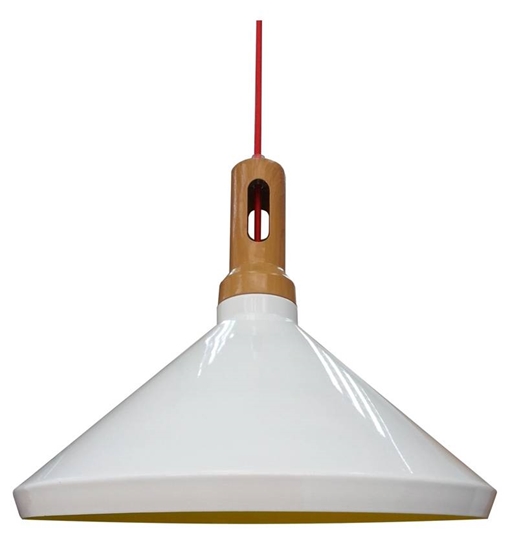 Lampa sufitowa wisząca Candellux Robinson 31-37671   E27 biały/ wnętrze żółte