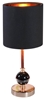 Lampa stołowa gabinetowa czarna/miedziana 40W E14 Melba 41-38791