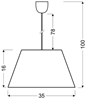 Lampa sufitowa wisząca Candellux standard 31-10001   E27 szary