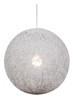 Lampa wisząca biała kula ze sznura na lince 60W Caruba Candellux 31-26913