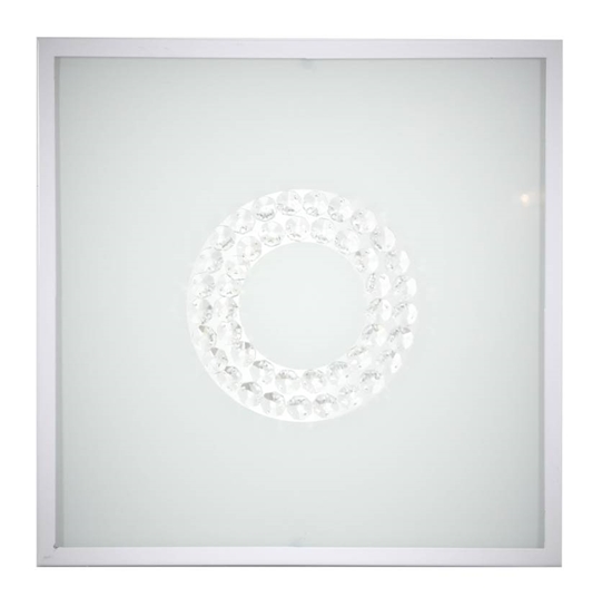 Plafon kwadrat biały zimny LED 29x29 Lux 10-60655
