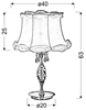 Lampka stołowa chrom/biała Safona 41-13347