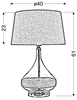 Lampka stołowa beżowe płótno 40x62cm Eco 41-21502