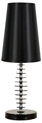 Lampka stołowa czarna drewno/metal Fundi 41-14559