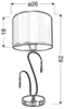 Lampka stołowa chrom/biała Carmen 41-40602