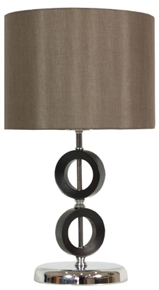 Lampka stołowa brąz drewno/metal Anello 41-01160