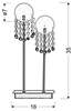 Lampka stołowa podwójna nikiel mat Luxor 42-02801