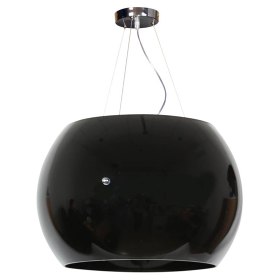 Lampa wisząca szklana czarna 30cm Gemo 31-26446