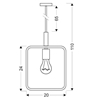 Lampa wisząca czarna regulowana wysokość 60W E27 Frame 31-73501
