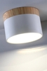 Lampa sufitowa oprawa biała/drewniana LED 9W Tuba Candellux 2273648