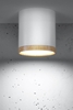 Lampa sufitowa oprawa biała/drewniana LED 5W 4000K Tuba 2273624